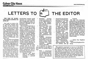 Letter to the editor: Culver City News